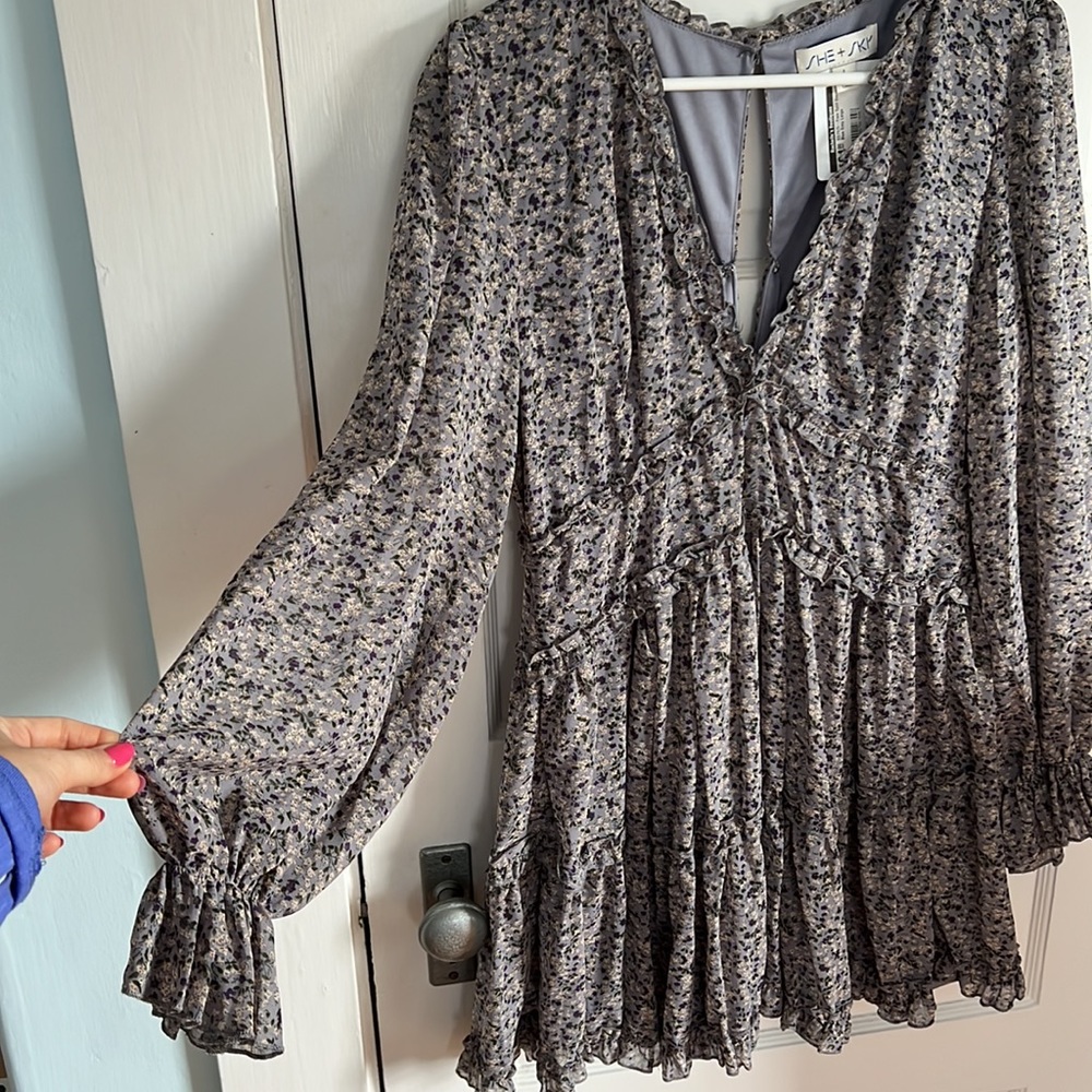 NWT long sleeve mini dress - Picture 2 of 5